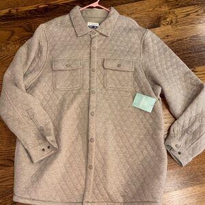 Magellan Tan Quilted Button Up Shirt/Jacket Size 3X NWT🦌